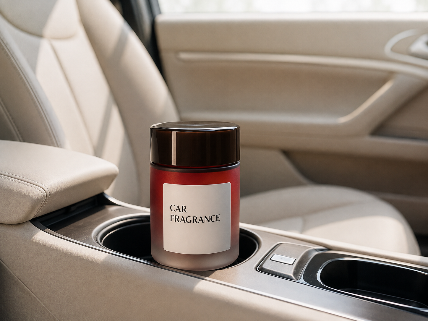 Clean & minimal advertising concept for a car fragrance product