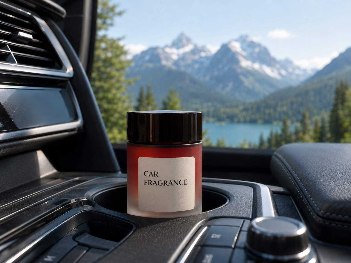 Outdoor lifestyle advertising concept for a car fragrance product