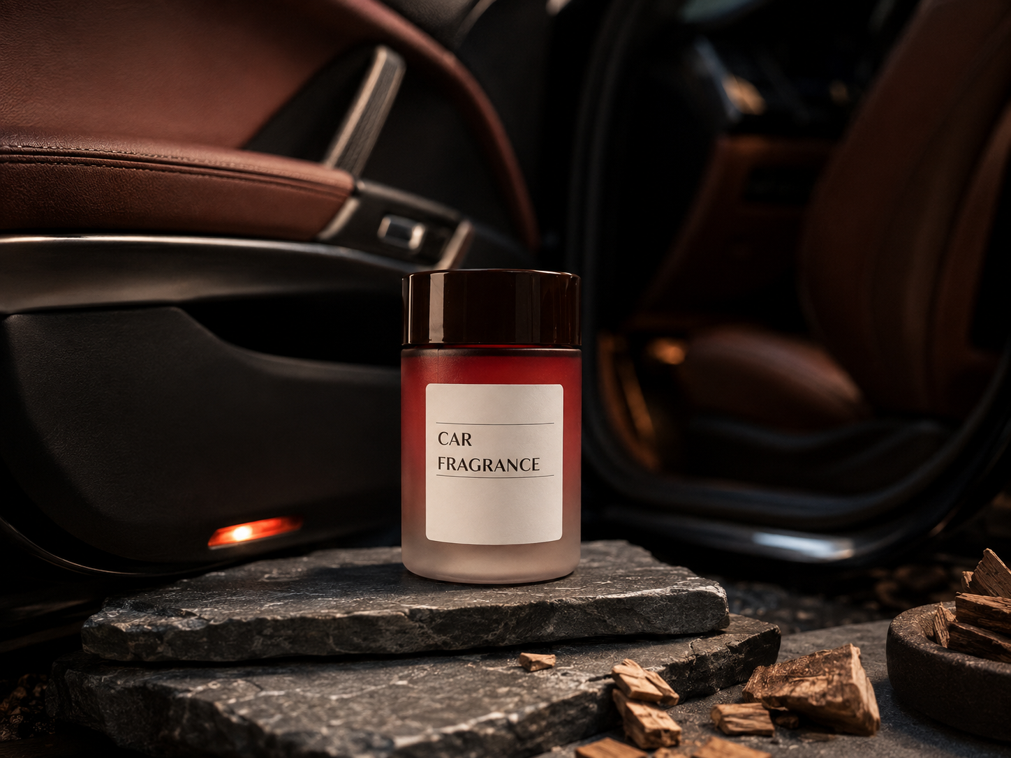 Scent story advertising concept for a car fragrance product